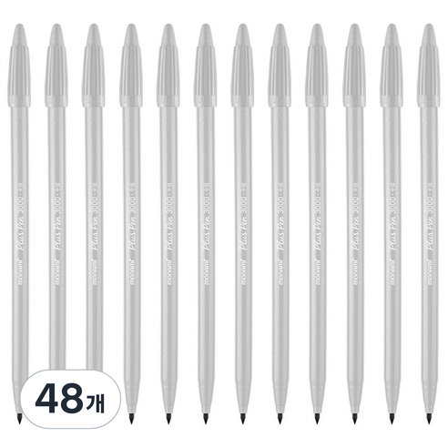 모나미 3000 피그먼트 프러스펜 0.4mm, NG 2 클라우드그레이, 48개