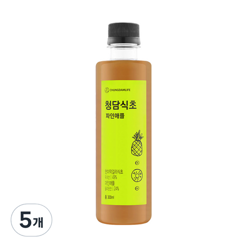 청담라이프 청담 파인애플 식초, 300ml, 5개