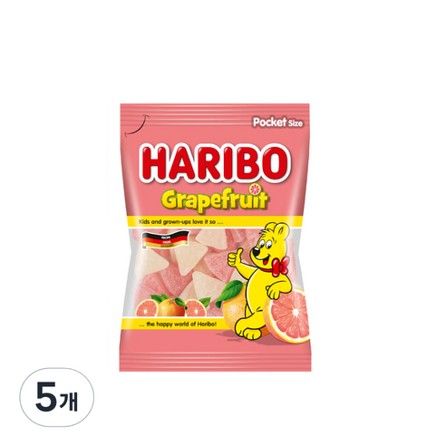 하리보 그레이프 프루트 젤리, 100g, 5개