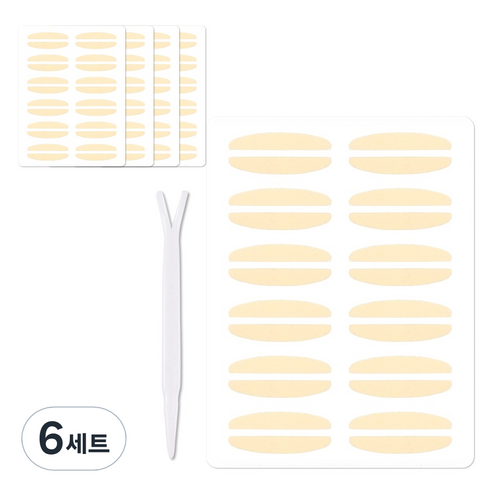 더분 깃털 누드 단면 쌍꺼풀 테이프 세트 120p, 6세트, 누드 L TYPE