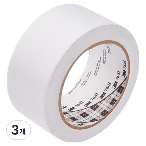 3M 바닥 라인 764 테이프 백색 50.8mm x 32.9m, 3개