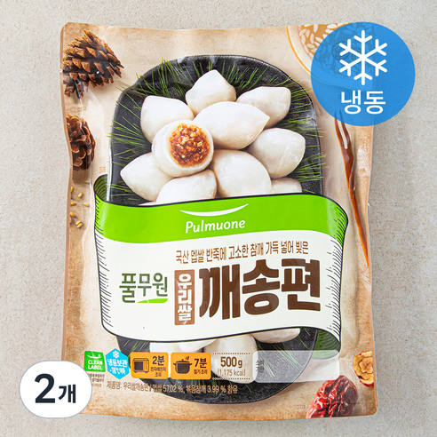 풀무원 우리쌀 깨송편 (냉동), 500g, 2개