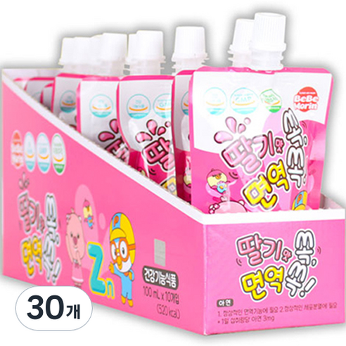 뽀로로 면역 쏙 음료, 100ml, 30개