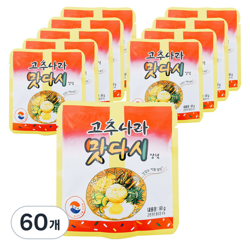 동방푸드 고추나라 맛다시 양념, 60g, 60개