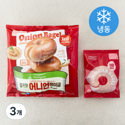 풀무원 어니언 베이글 3개입 (냉동), 315g, 3개