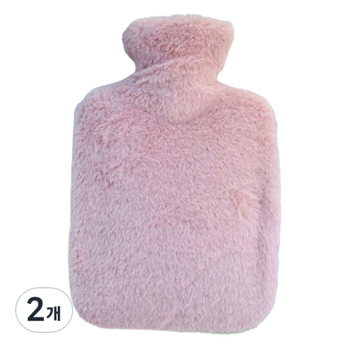 푸트로랩 부드러운 폴리커버 PVC 보온 물주머니 핑크 2000ml, 2개