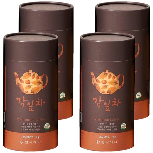 한국제다 감잎차 지관, 30g, 4개, 1개입