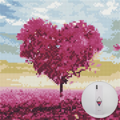 아트조이 DIY 보석 십자수 키트 25 x 25 cm, 사랑나무-2, 1개