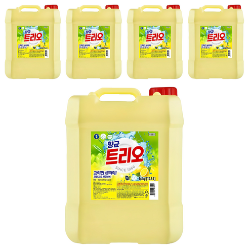 트리오 항균 일반주방세제, 14kg, 5개