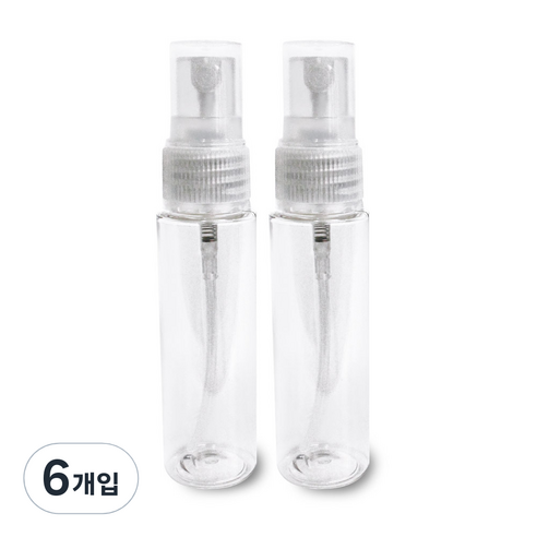 이글코리아 투명 용기 30ml, 혼합 색상, 6개