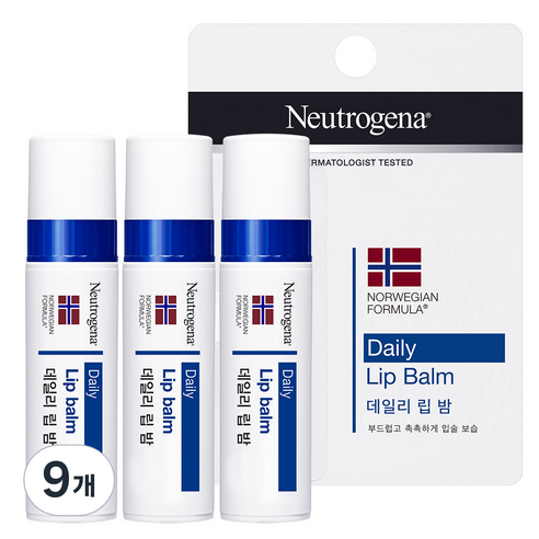 뉴트로지나 데일리 립 밤 4g, 9개