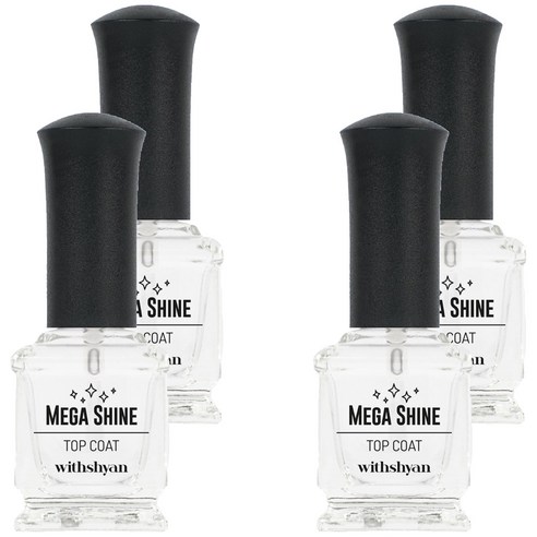 위드샨 고광택 볼륨 메가샤인 탑코트, 15ml, 4개
