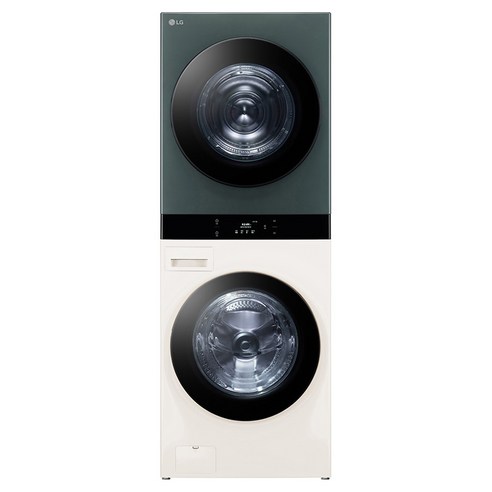 LG전자 트롬 오브제컬렉션 워시타워 WL21EGN 세탁기 25kg + 건조기 21kg 방문설치, 세탁기(네이처 베이지), 건조기(네이처 그린)