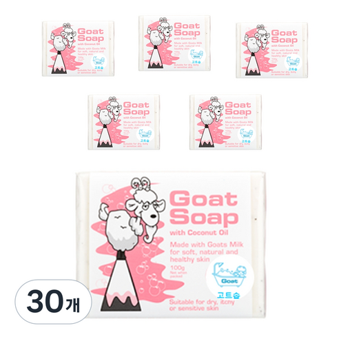 고트 코코넛오일 산양유 비누, 100g, 30개