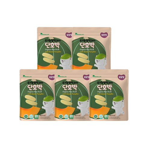 또또맘 유기농 쌀떡과자 20g, 단호박, 5개