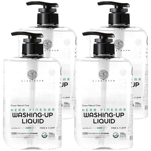 아이너바움 아기 주방세제 액상형 무향, 700ml, 4개