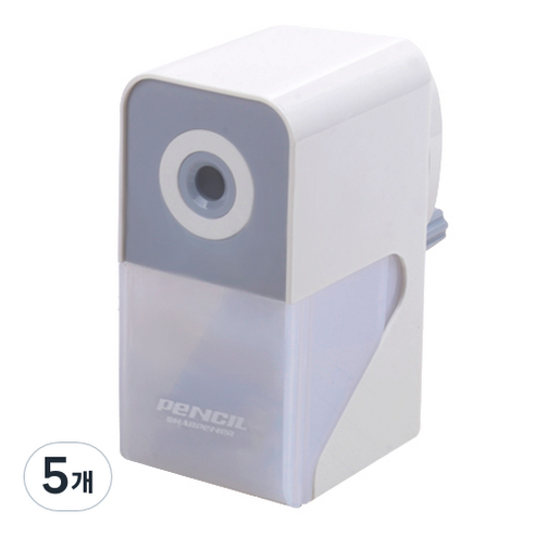 탐사 3단 심조절 연필깎이, 화이트, 5개