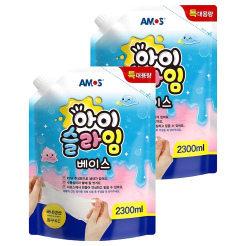 아모스 아이슬라임 베이스 2.3L, 2개, 혼합색상