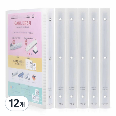 매니아 PP 바인더 파일 30공 A4, 투명, 12개