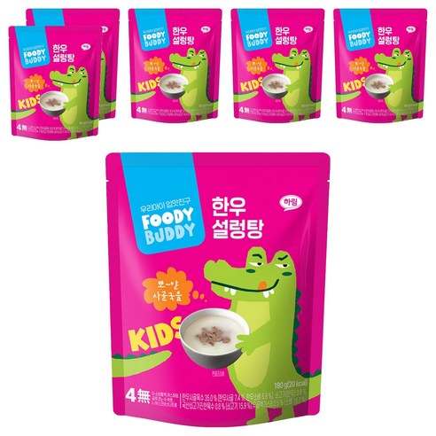 푸디버디 유아용 한우 설렁탕, 180g, 6개