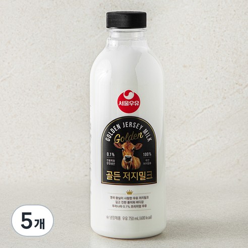 서울우유 골든 저지밀크, 5개, 750ml