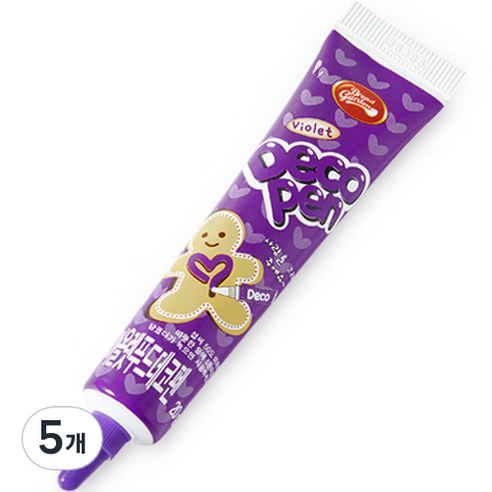 브레드가든 초코펜 바이올렛 데코펜, 20g, 5개