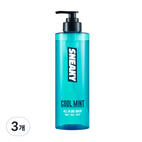 스니키 올인원 바디워시 쿨민트, 500ml, 3개
