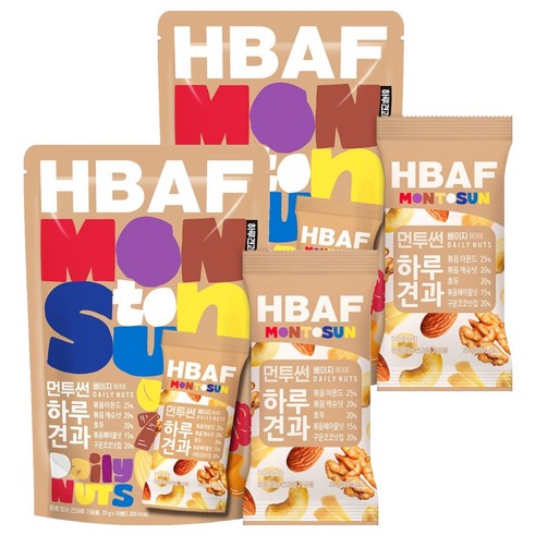 바프 먼투썬 하루견과 베이지, 200g, 2개
