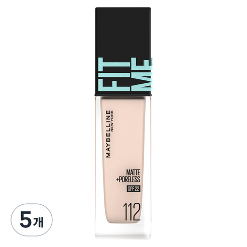 메이블린 핏 미 매트 포어리스 에스피어프22 30ml, 112호 내츄럴 아이보리, 5개