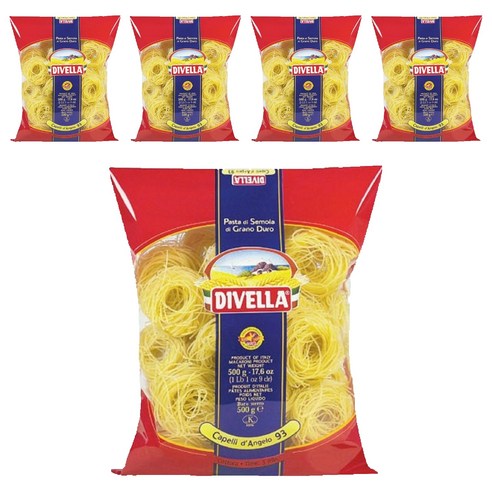 디벨라 까펠리 엔젤헤어 파스타, 500g, 5개