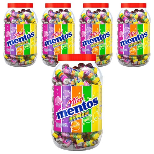 멘토스 미니 뉴레인보우 츄잉캔디, 1kg, 5개