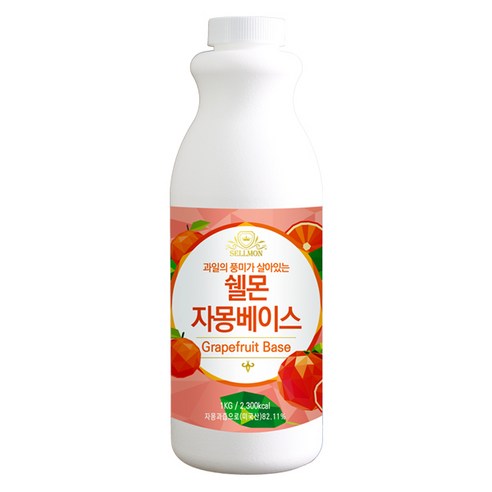 쉘몬 과일농축액 자몽베이스, 1kg, 1개