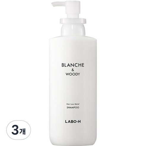 라보에이치 탈모증상완화 두피강화 샴푸 블랑쉬앤우디, 3개, 400ml