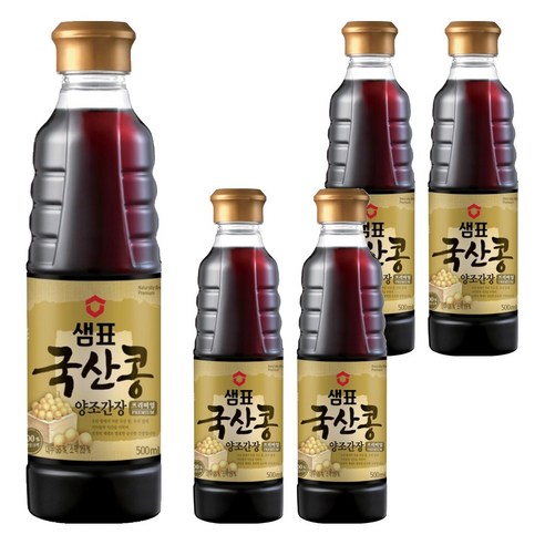 샘표 국산콩 양조간장, 500ml, 5개