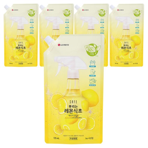 세이프 뿌리는 레몬식초 리필형, 725ml, 5개