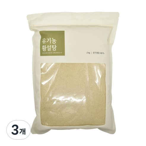 ORGA 황설탕, 3개, 2kg