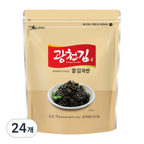 광천김 참 김자반, 70g, 24개