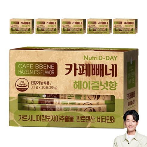 뉴트리디데이 카페빼네 다이어트식품 헤이즐넛향, 99g, 6개