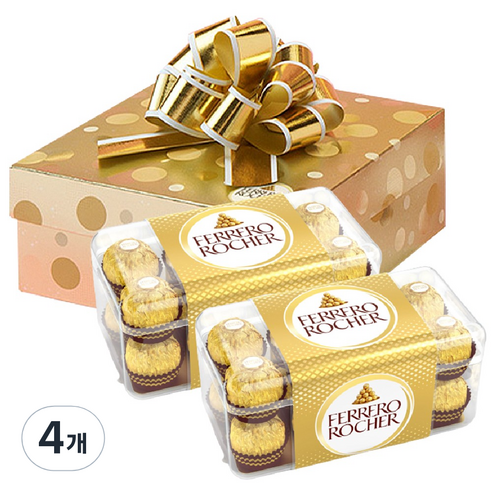 페레로로쉐 골드 선물박스 초콜릿 16p, 200g, 4개