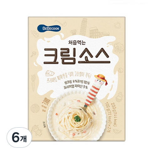 베베쿡 처음먹는 덮밥 소스, 크림, 200g, 6개
