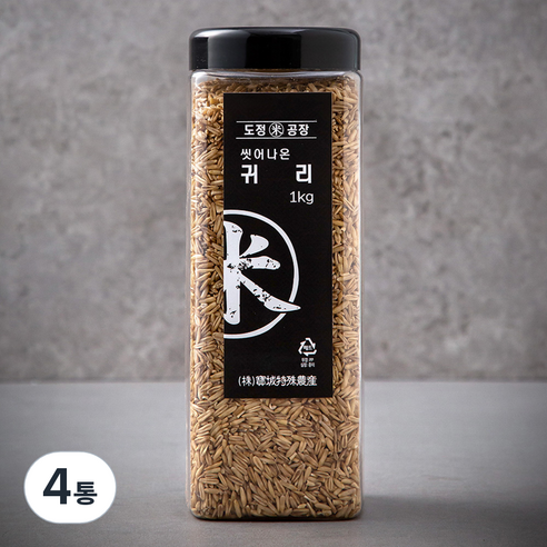 도정공장 씻어나온 귀리, 1kg, 4통