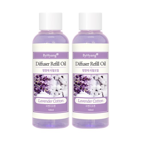 바이향 디퓨저 리필 오일 2p, 라벤더코튼, 100ml