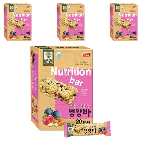 엄마사랑 아침이 든든한 시리얼 영양바, 500g, 4개