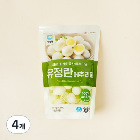 청정원 유정란 메추리알, 500g, 4개