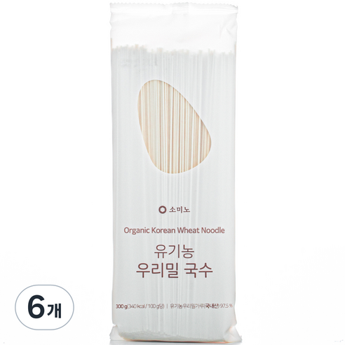 소미노 유기농 우리밀 국수, 300g, 6개