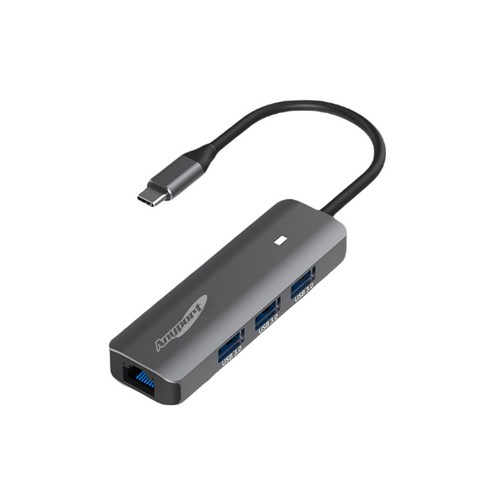 애니포트 USB 3.0 4 in 1 C타입 맥북 멀티 USB 허브 AP-TC41UL, 혼합색상