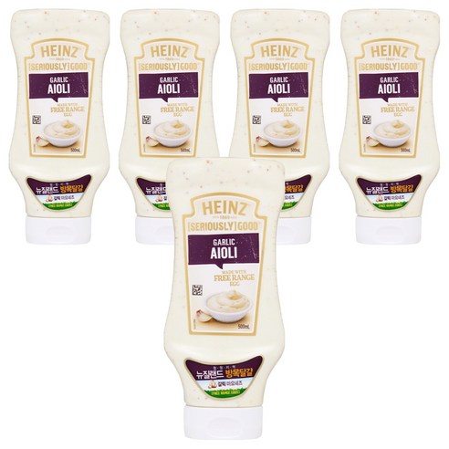 하인즈 굿 아이올리 갈릭 마요네즈, 500ml, 5개