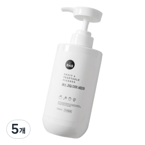 BAS 과일 야채 세정제 액상형, 500ml, 5개