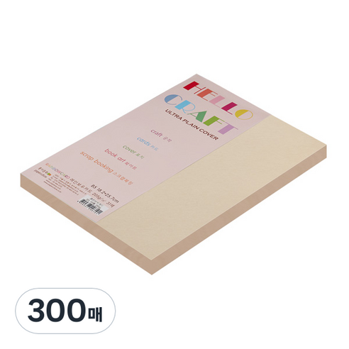 종이문화 친환경색지 레인보우카드 No.3 베이지, B5, 300매