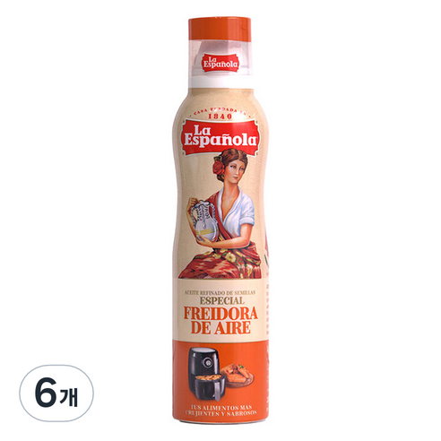 에스파뇰라 스프레이 에어프라이어용 오일, 200ml, 6개
